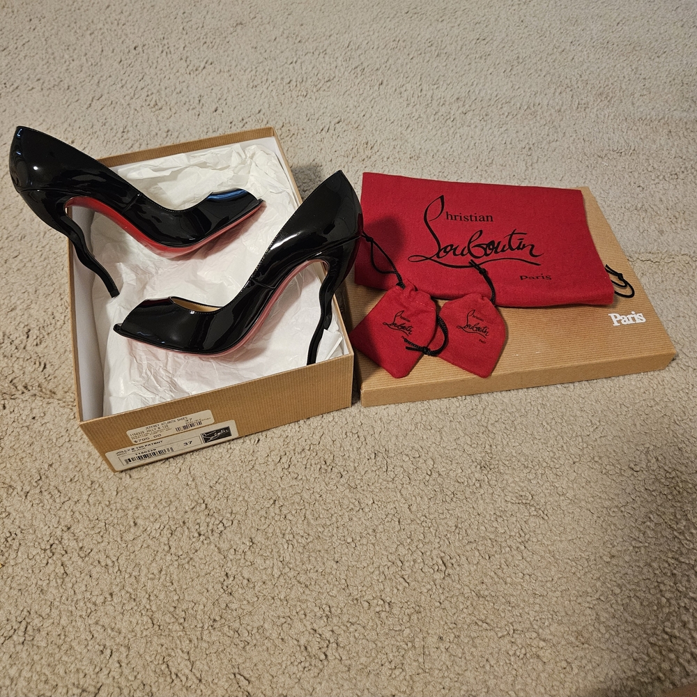 Christian Louboutin Black Patent Leather Heels